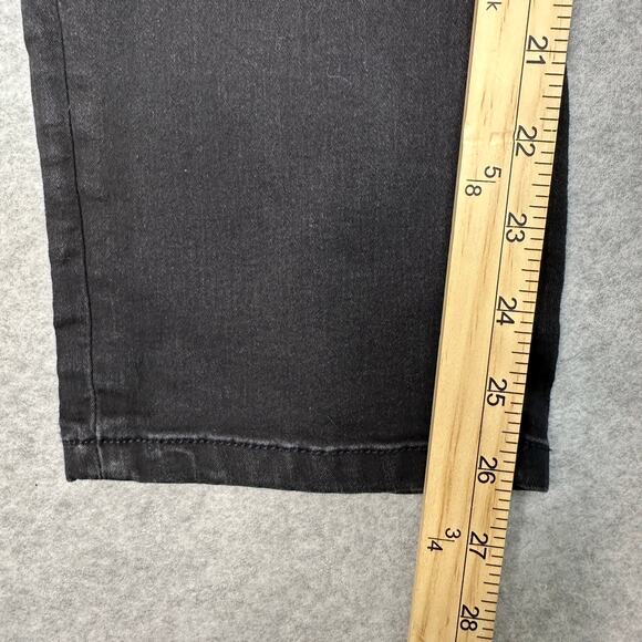 Tahari Jeans WMNS 6/28 High Rise Washed Black Straight Leg Stretchy Zip Button - Picture 9 of 10
